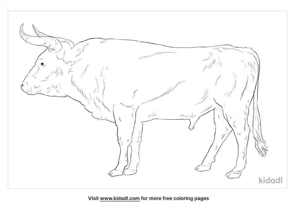 Aurochs Coloring Page