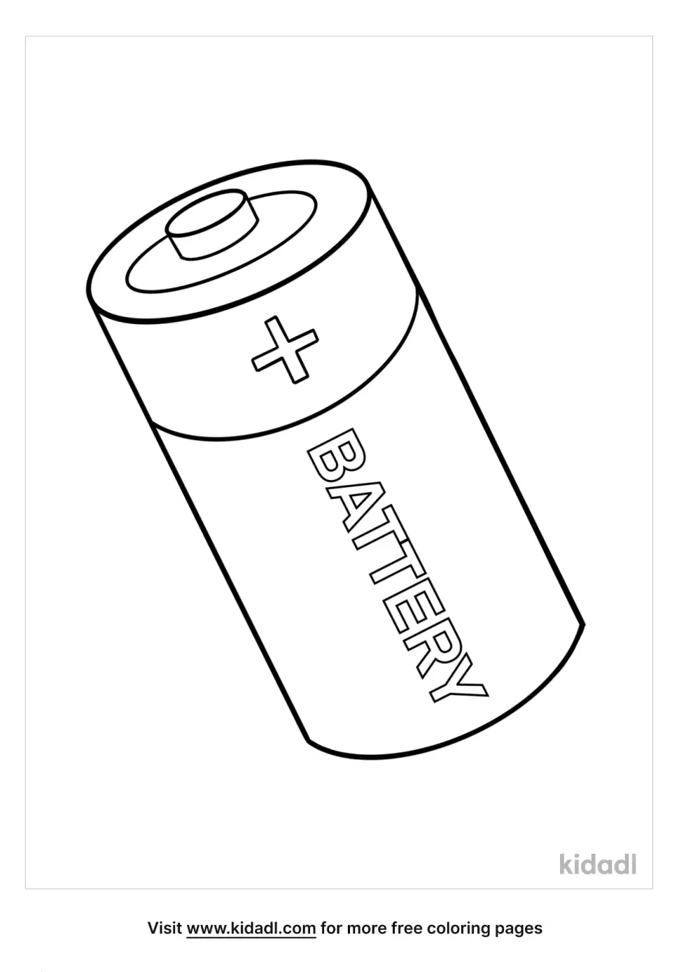 Battery Coloring Page