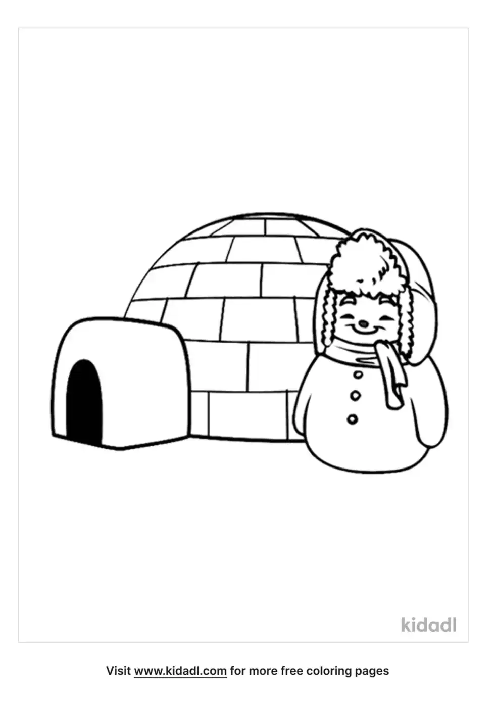 Living In An Igloo Coloring Page