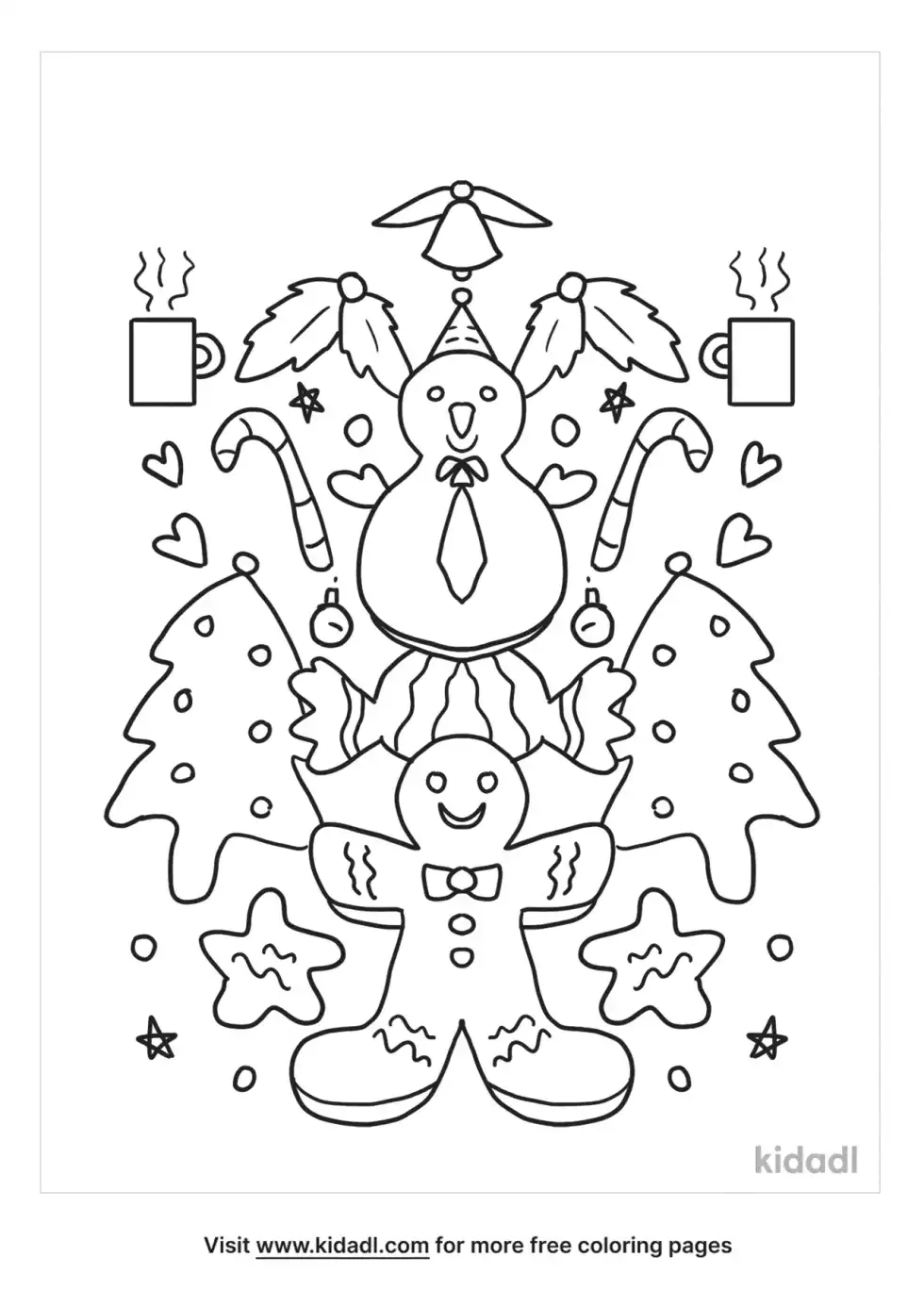 Holiday Mosaic Coloring Page