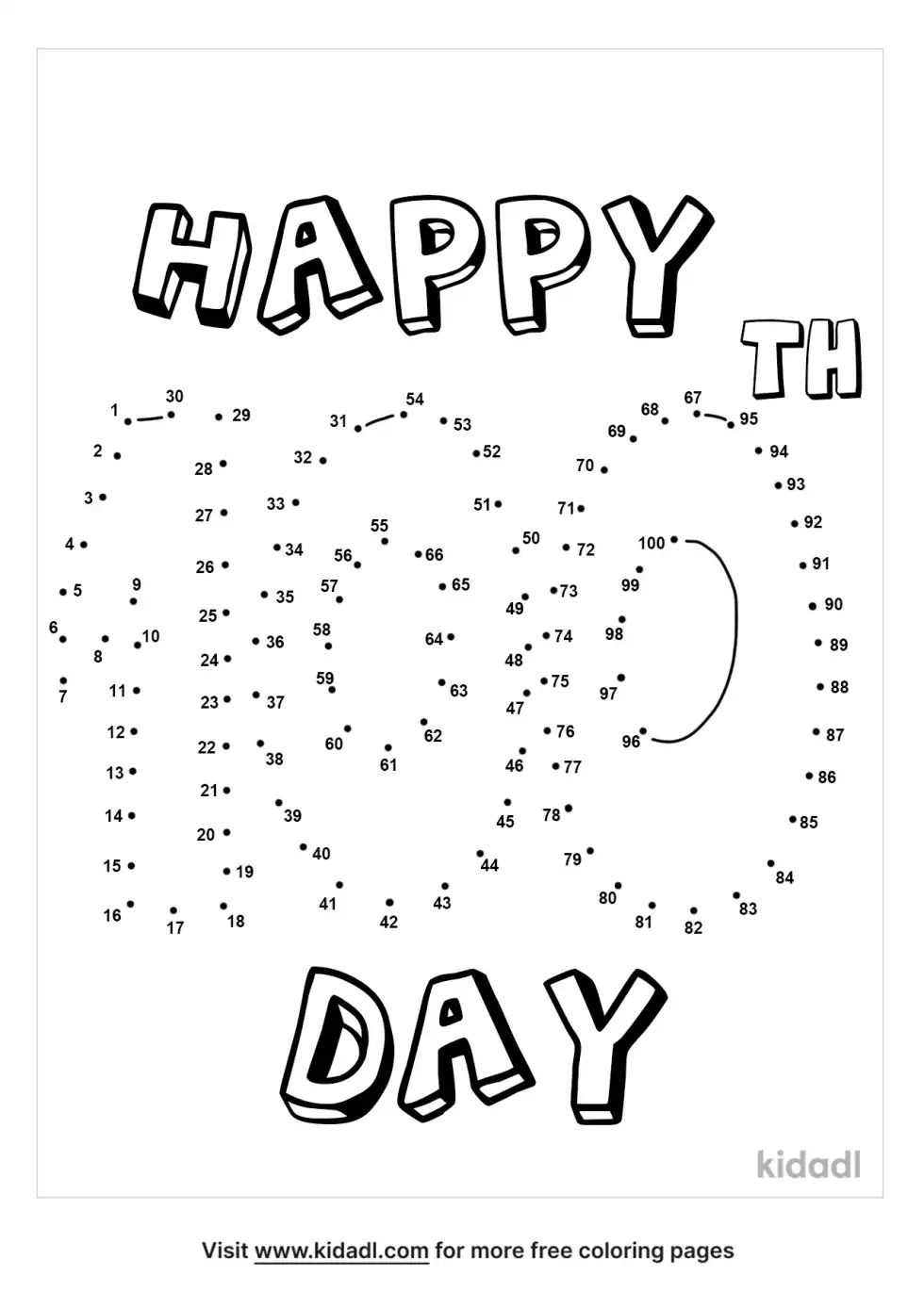 100th Day Dot To Dot (Hard)