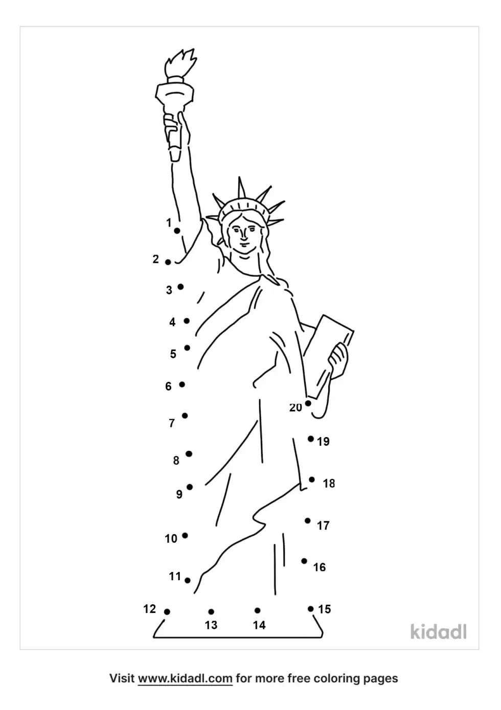 American Landmarks Dot To Dot (Easy)