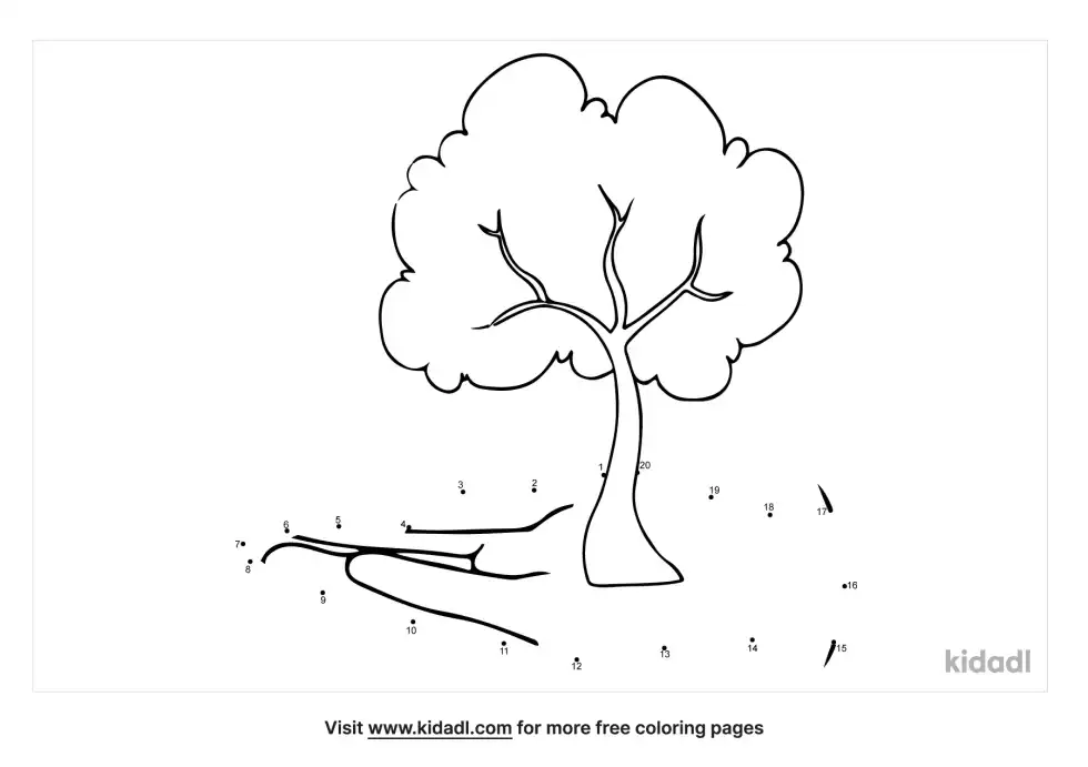 Growing Tree Dot To Dot (Easy)