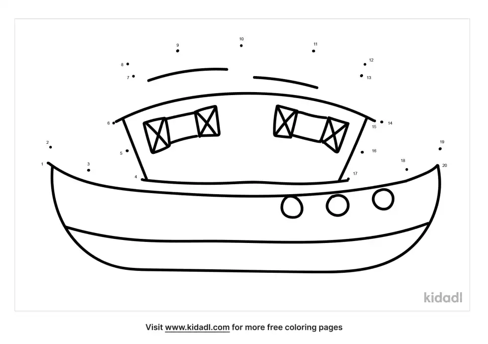 Noah's Ark Dot To Dot (Easy)