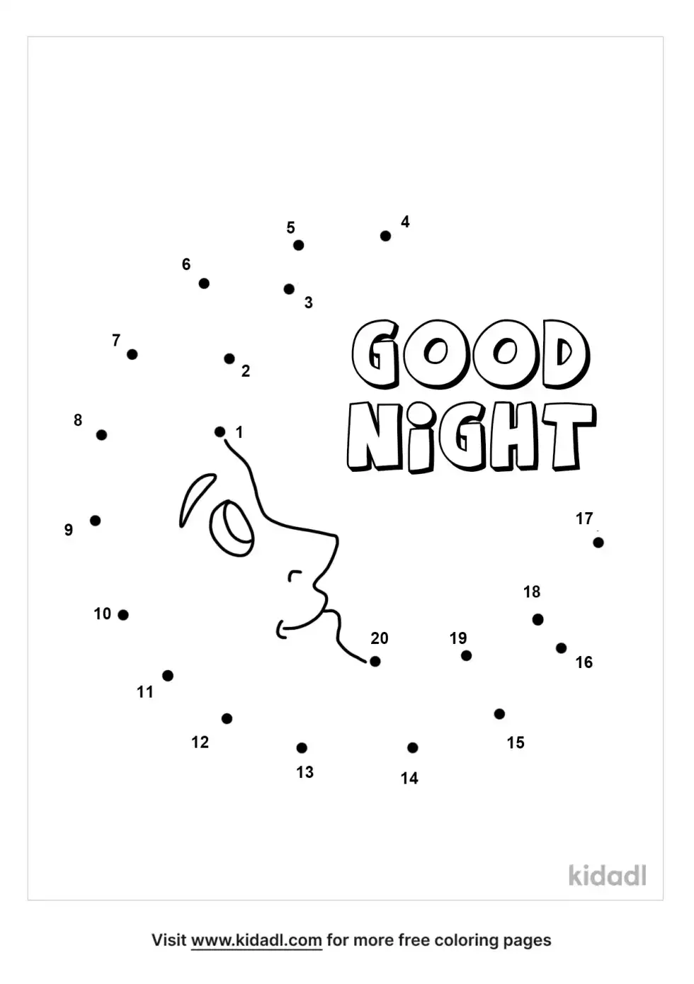 Goodnight Moon Dot To Dot (Easy)