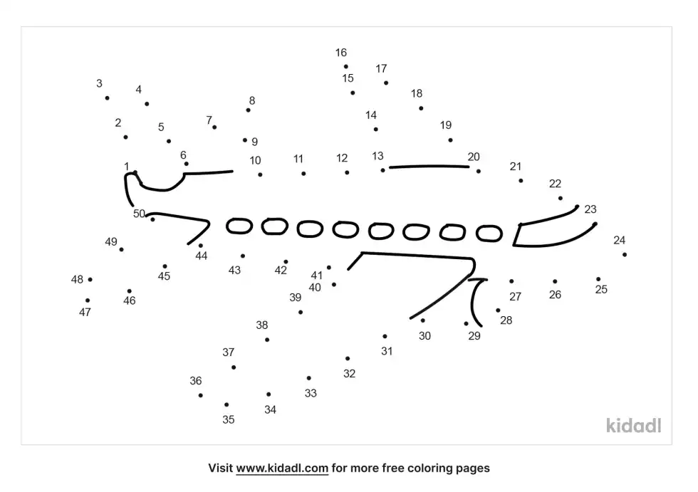 Airplane Dot To Dot (Medium)