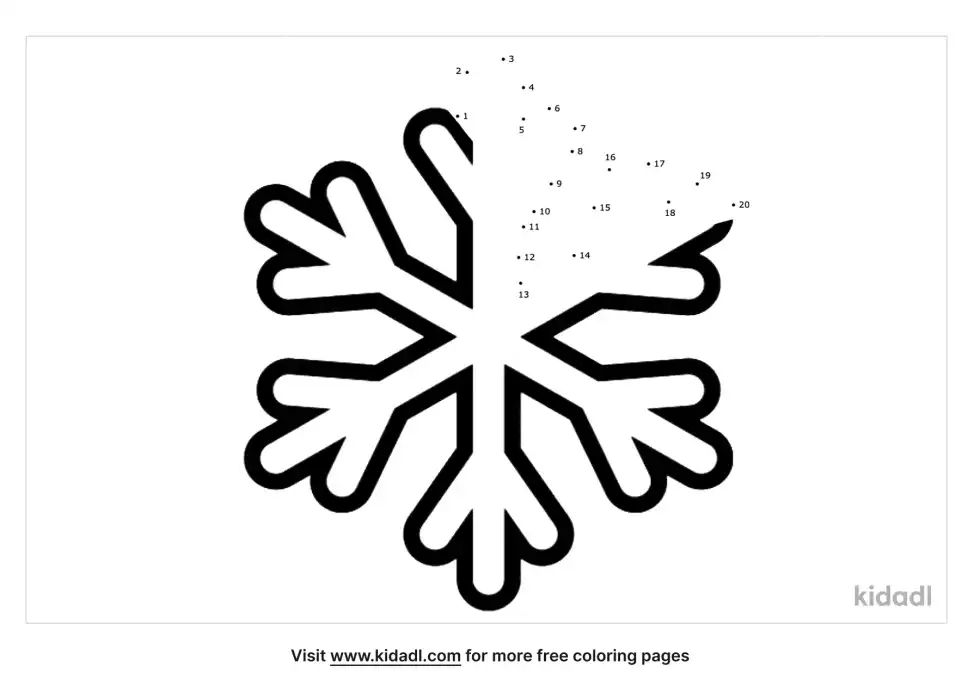 Snowflake Dot To Dot (Easy)