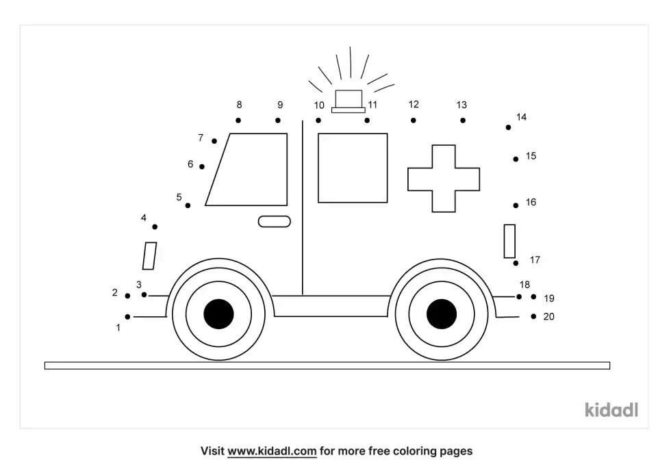 Ambulance Dot To Dot (Easy)