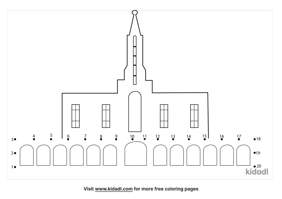 Bountiful Temple Dot To Dot (Easy)