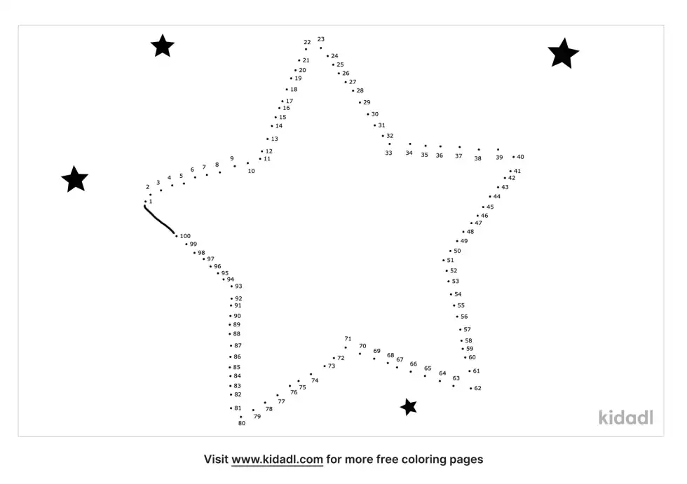 Twinkle Twinkle Little Star Dot To Dot (Hard)