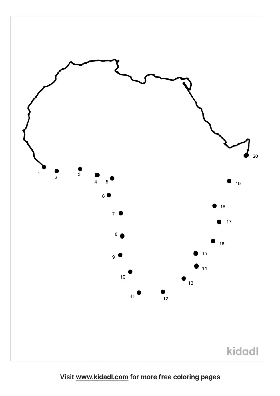 Africa Dot To Dot (Easy)