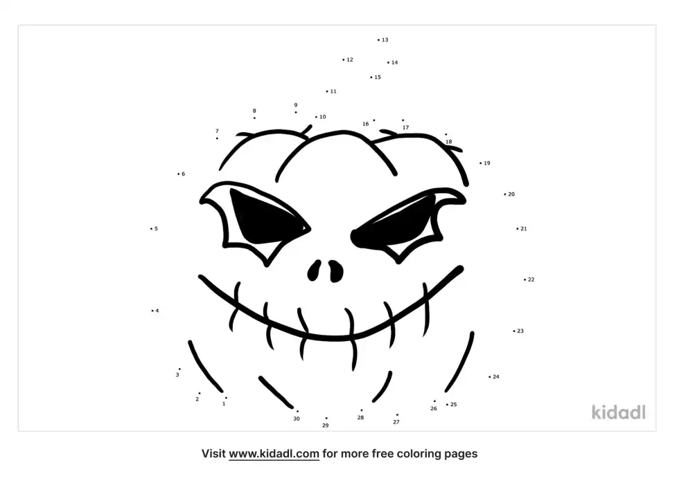 Halloween Pumpkin Dot To Dot (Medium)