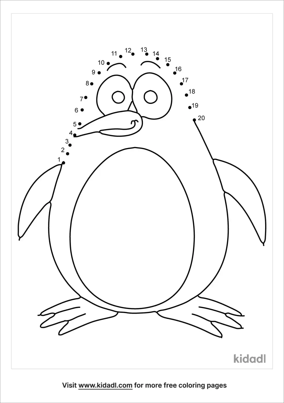 Cute Penguin Dot To Dot (Easy)