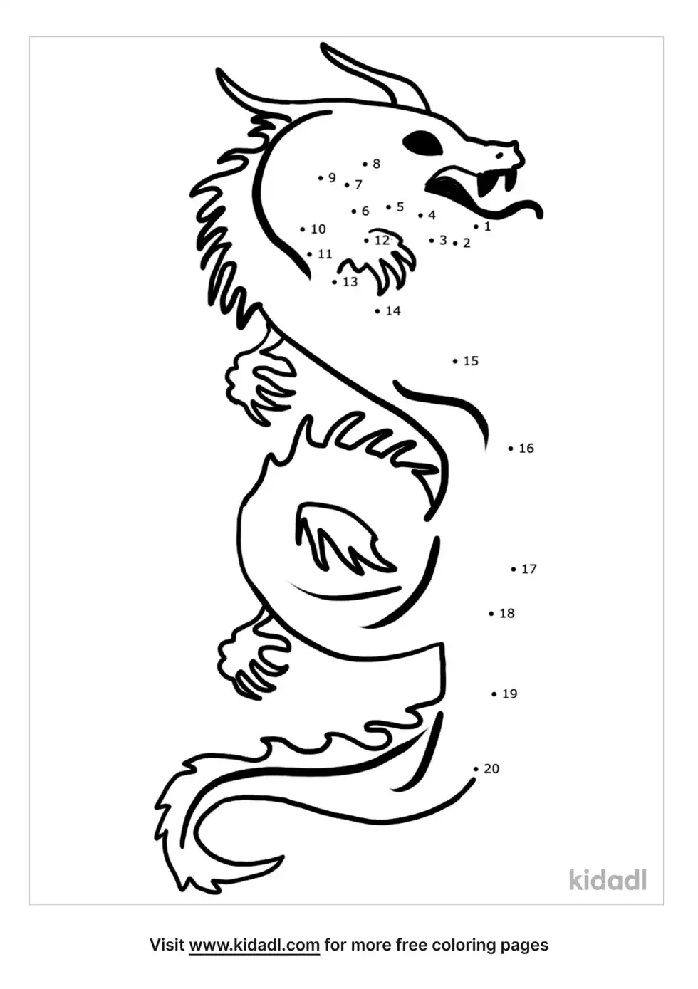 Chinese Dragon Dot To Dot (Easy)
