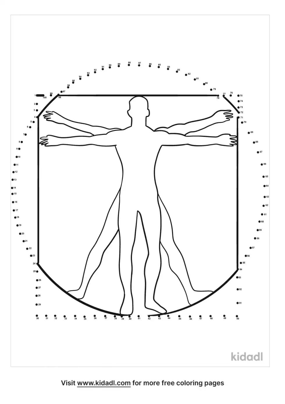 Vitruvian Man Dot To Dot (Hard)