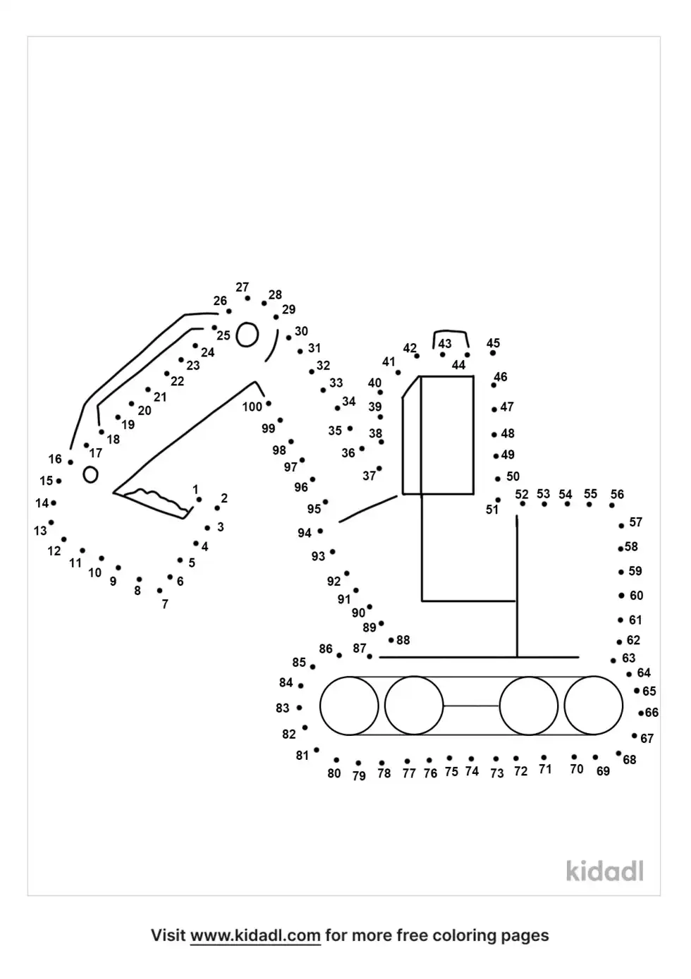 Construction Vehicles Dot To Dot (Hard)