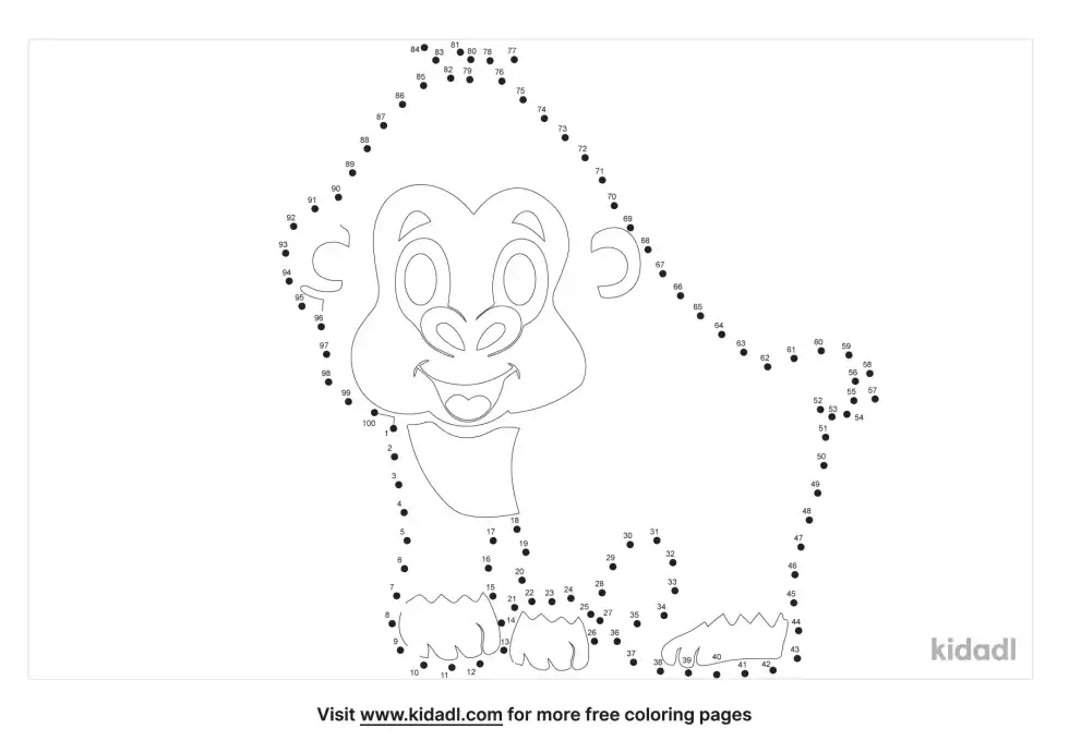 Baby Gorilla Dot To Dot (Hard)