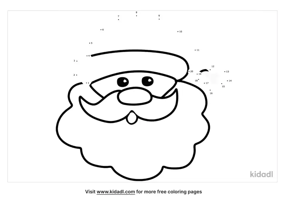 Santa Claus Dot To Dot (Easy)