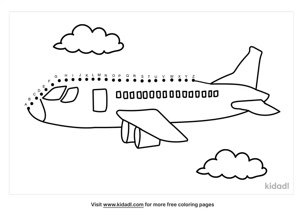Airplane Dot To Dot