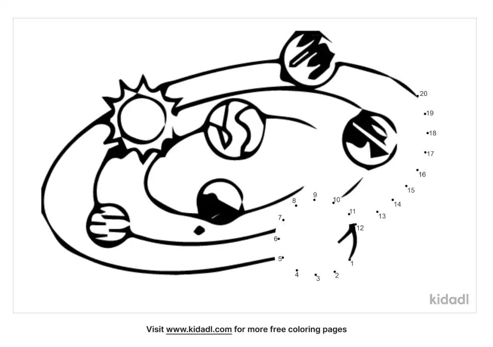 Solar System Dot To Dot (Easy)