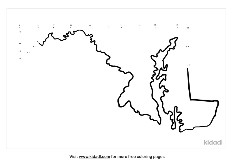 Maryland Dot To Dot (Easy)