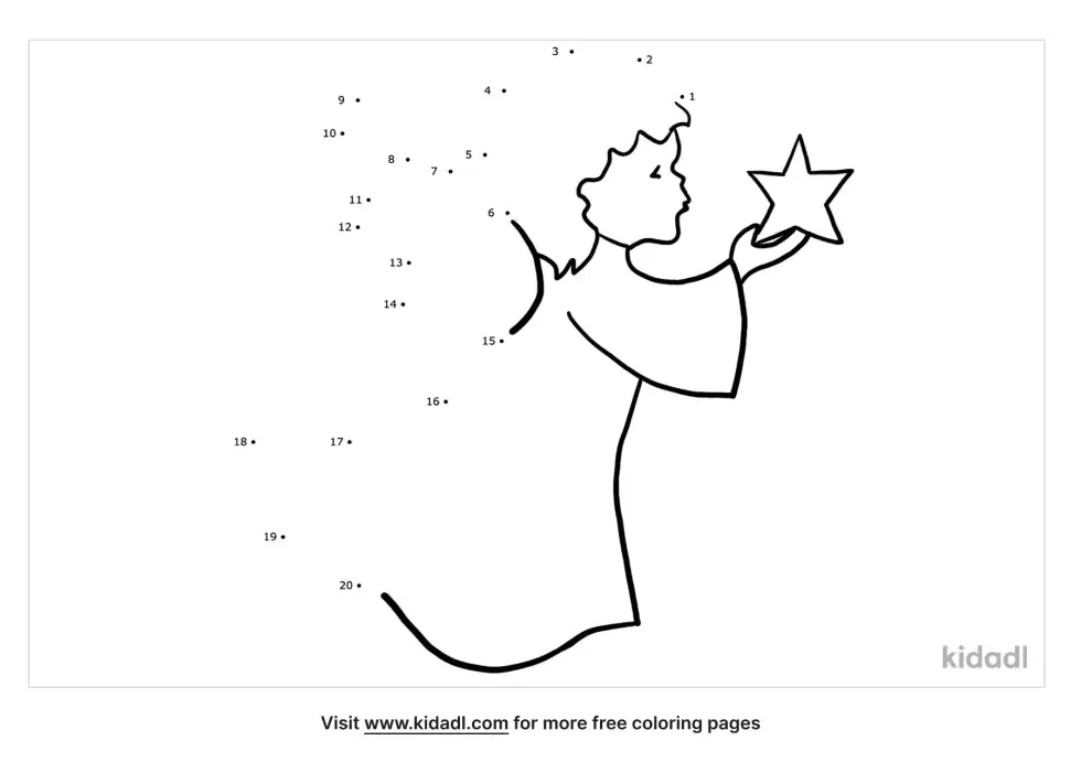 Christmas Angel Dot To Dot (Easy)