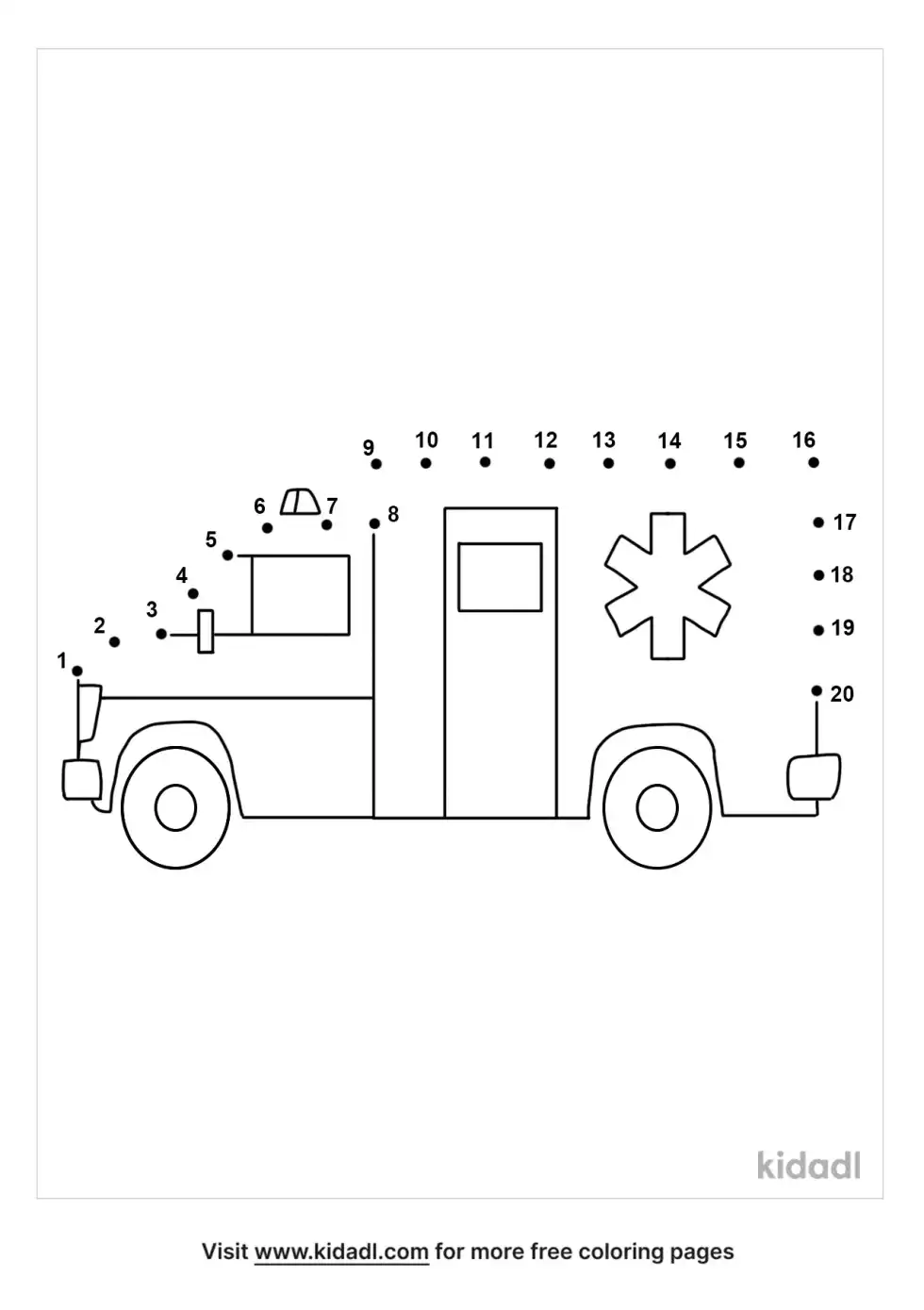 Rescue Vehicles Dot To Dot (Easy)