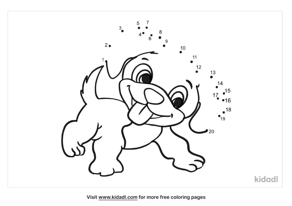 Puppy Dot To Dot (Easy)