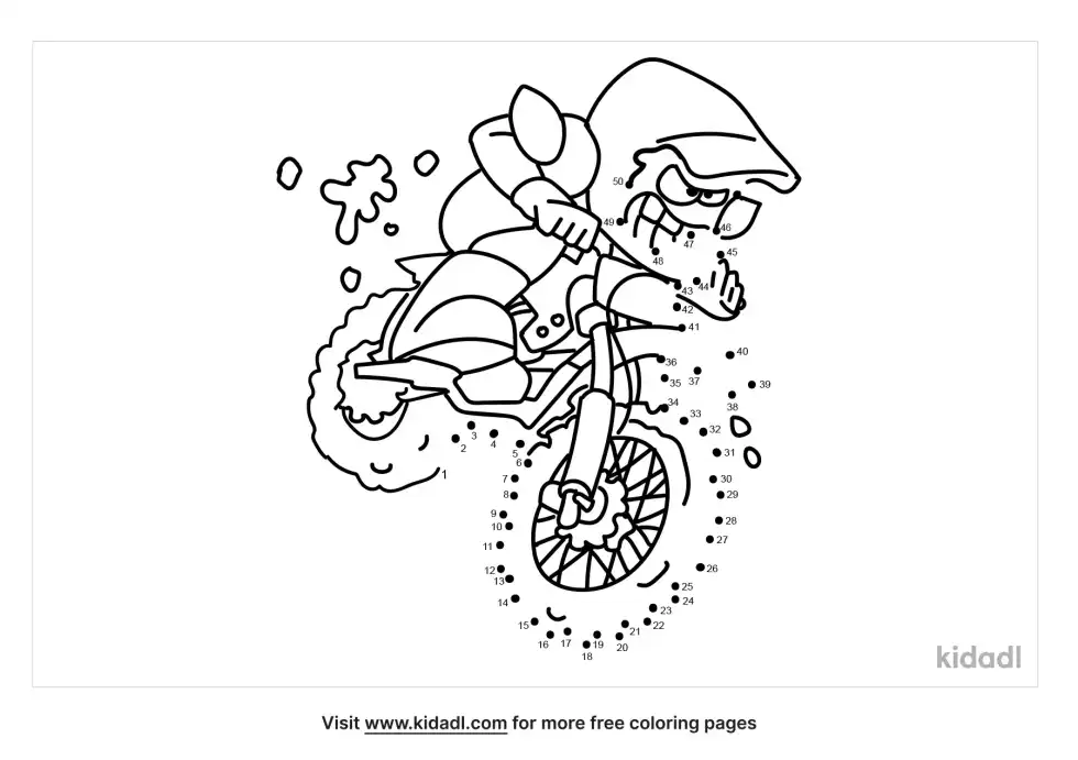 Dirt Bike Dot To Dot (Medium)