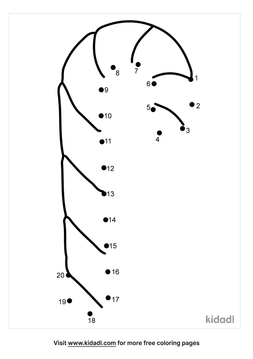 Candy Cane Dot To Dot (Easy)