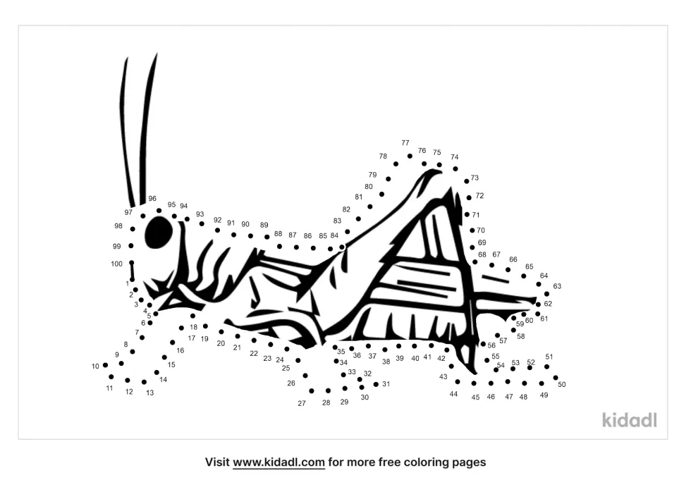 Grasshopper Dot To Dot (Hard) | Kidadl