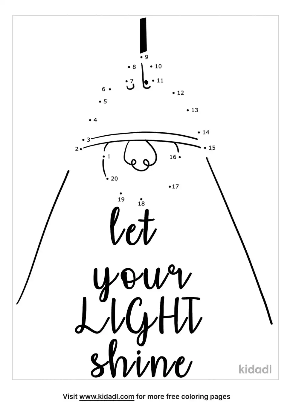 Let Your Light Shine Dot To Dot (Easy)
