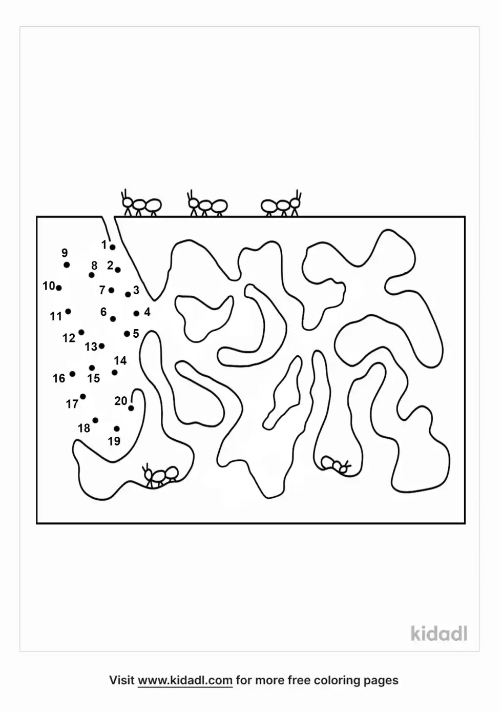 Ant Farm Dot To Dot (Easy)