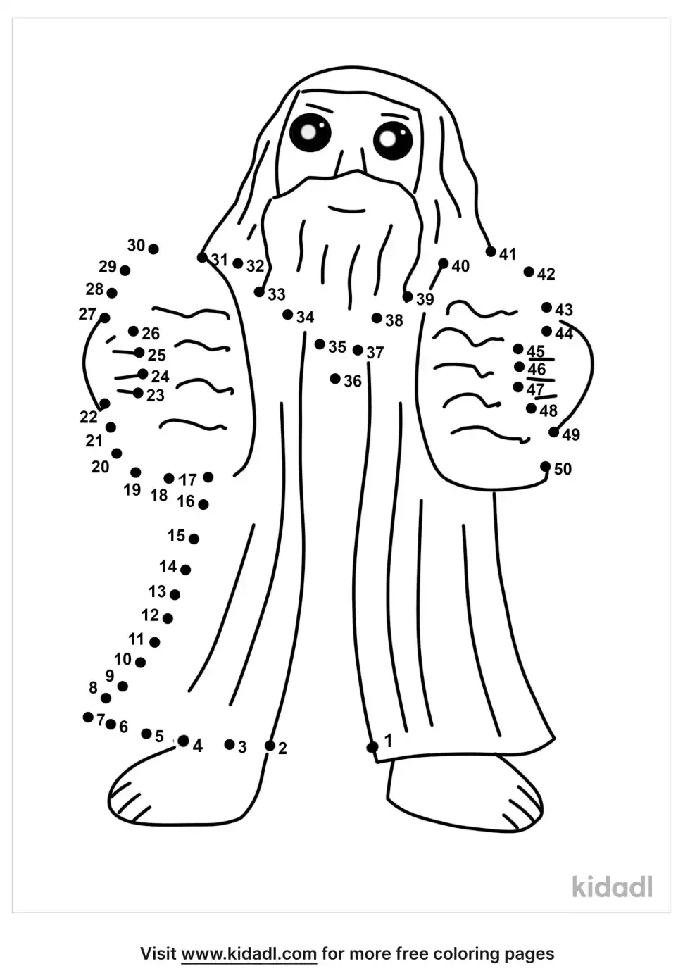 Moses And The 10 Commandments Dot To Dot (Medium)