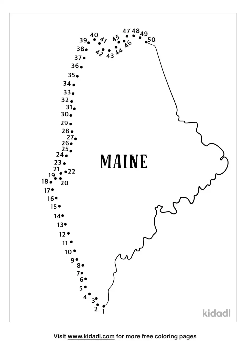 Maine Dot To Dot (Medium)
