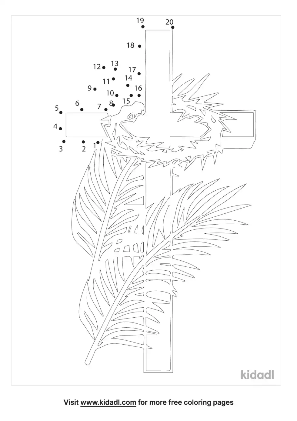 Palm Sunday Dot To Dot (Easy)