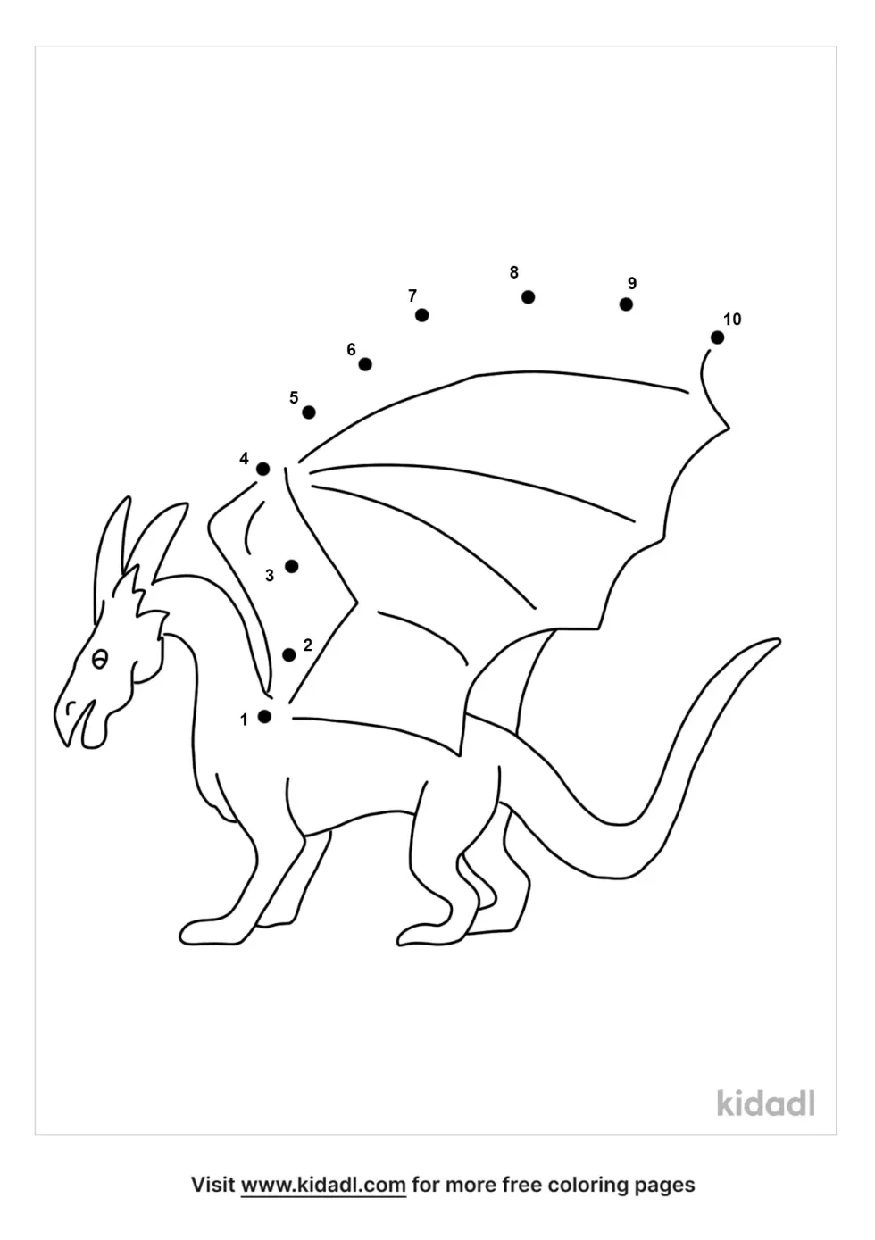 Dragon Dot To Dot (Easy) | Kidadl