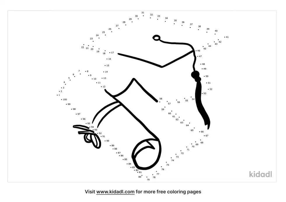 Graduation Cap Dot To Dot (Hard)