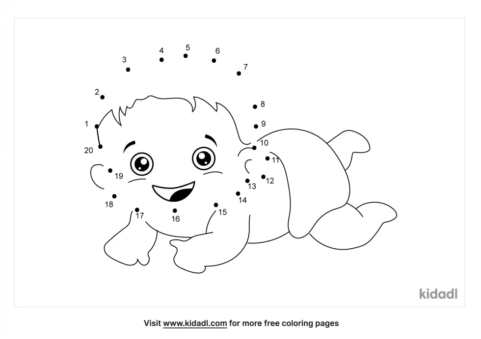 Baby Dot To Dot (Easy) | Kidadl