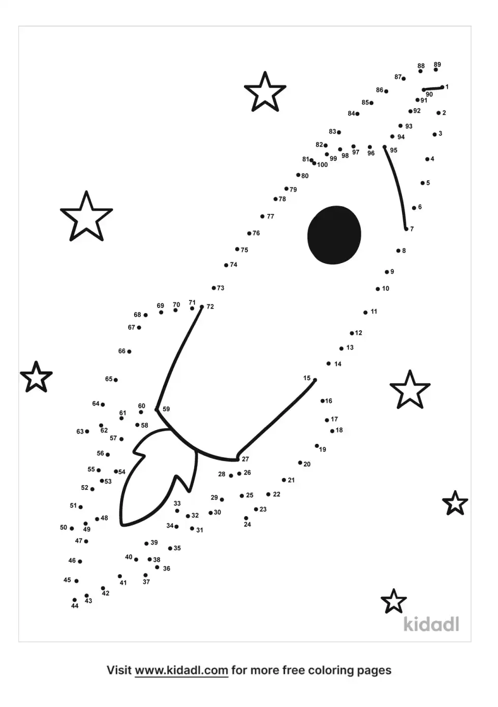 Outer Space Dot To Dot (Hard)
