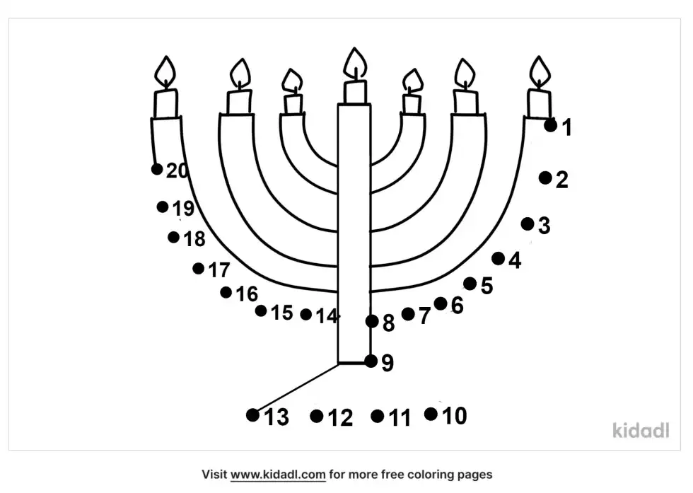 Chanukah Dot To Dot (Easy)