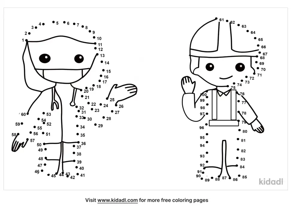 Community Helper Dot To Dot (Hard)