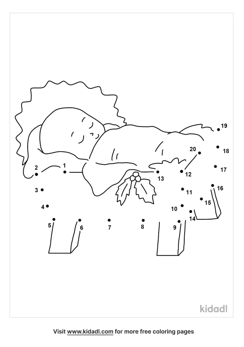 Baby Jesus Dot To Dot (Easy)