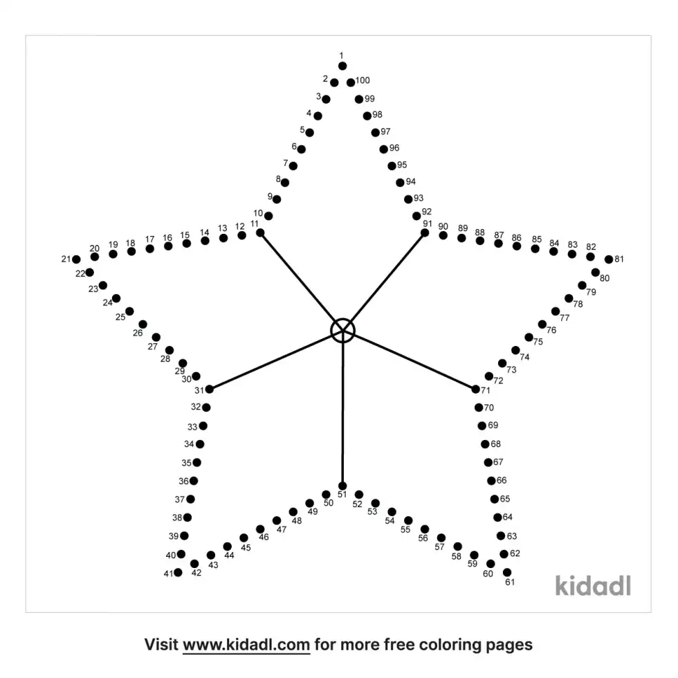 Christmas Star Dot To Dot (Hard)