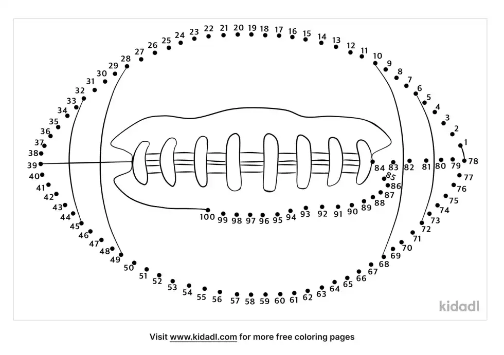 American Football Dot To Dot (Hard)