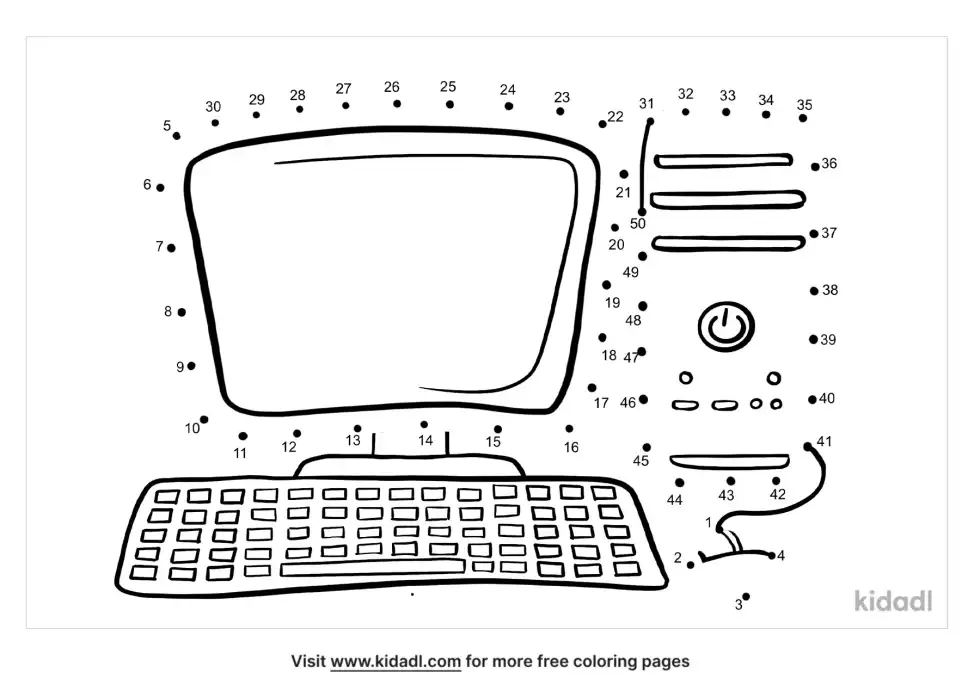 Computer Dot To Dot (Medium)