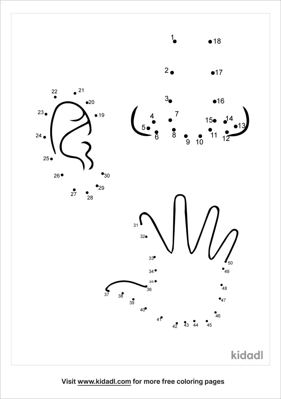 Body Parts Dot To Dot (Medium)