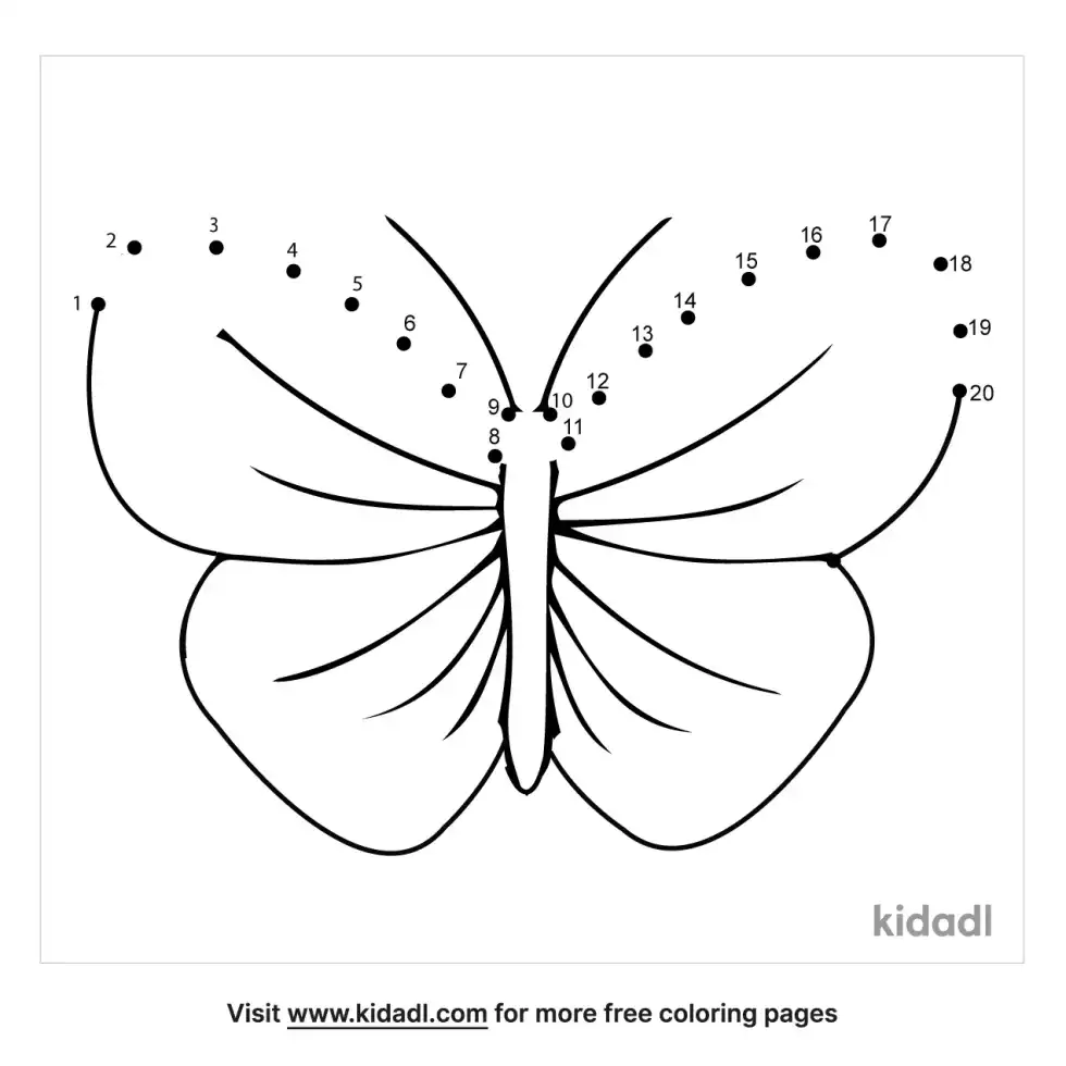 Butterfly Dot To Dot (Easy)