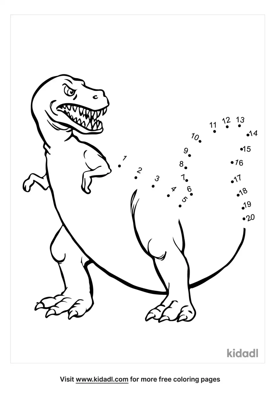Dinosaur Dot To Dot (Easy)