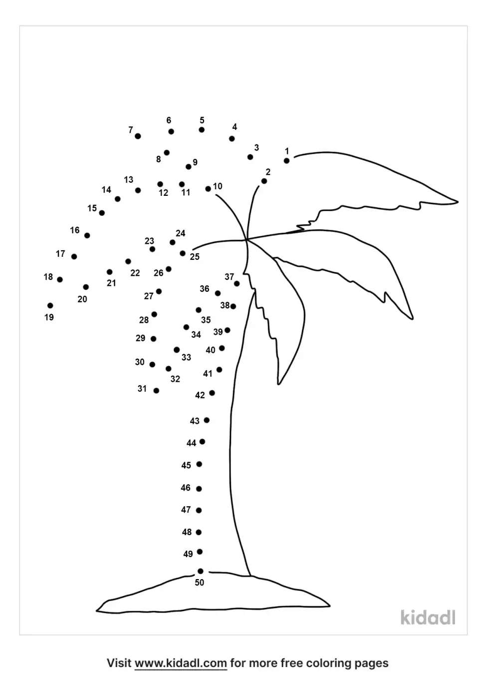 Palm Tree Dot To Dot (Medium)